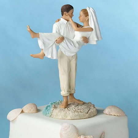 Beach Couple Wedding Cake Topper 